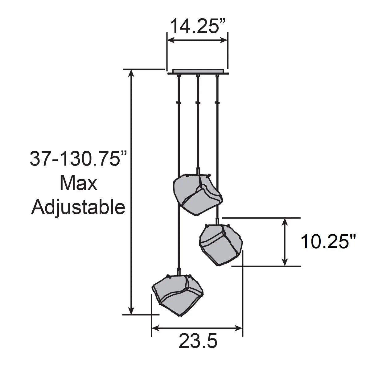 mirrored stainless steel led pendant
