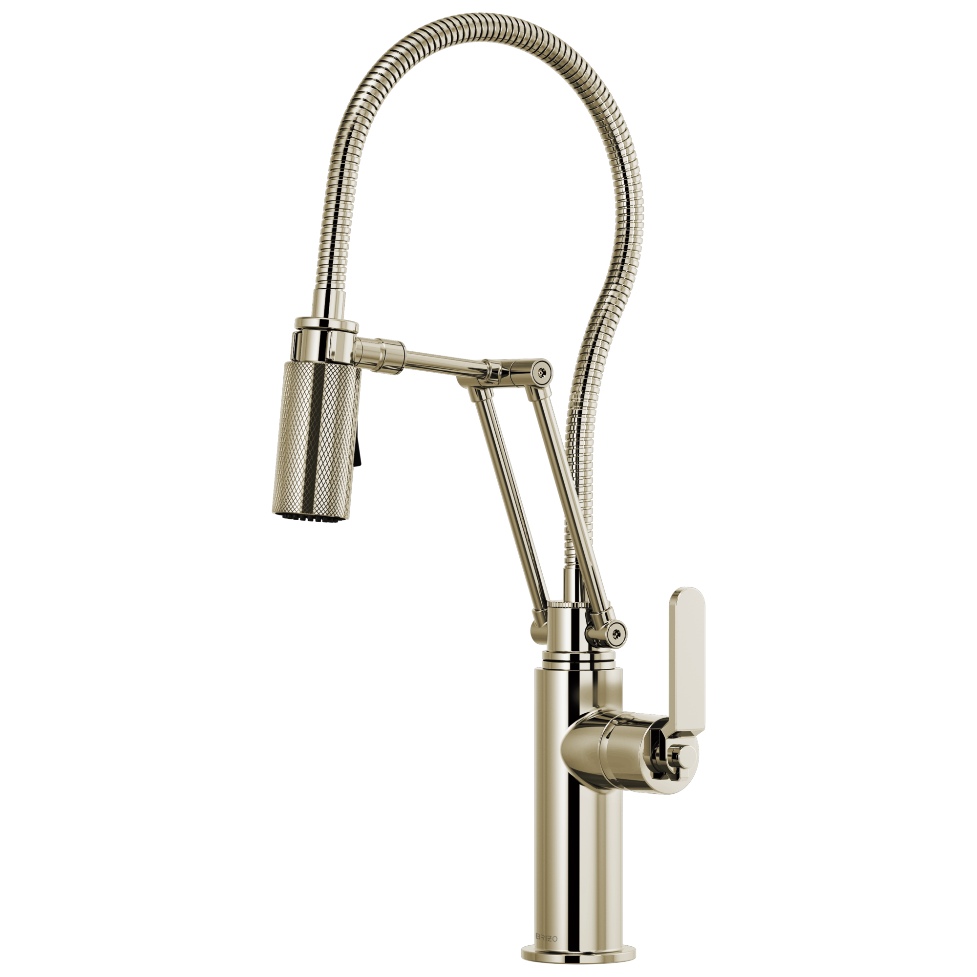 polished nickel articulating faucet