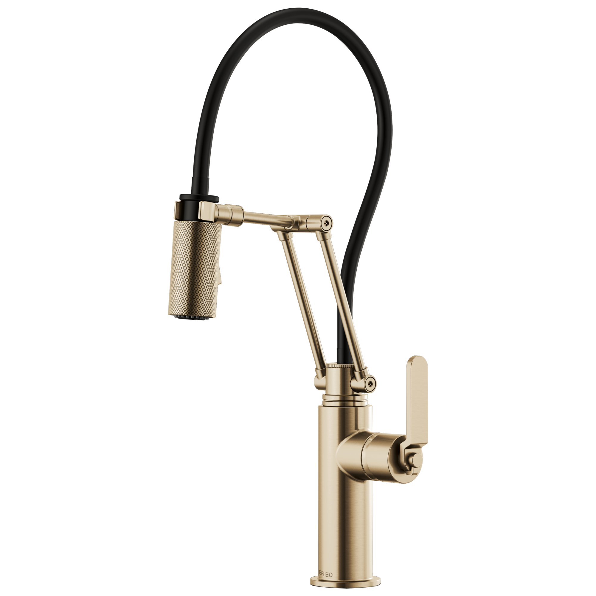 luxe gold articulating faucet