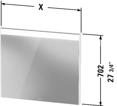 white lighting mirror