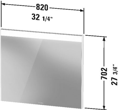 white lighting mirror