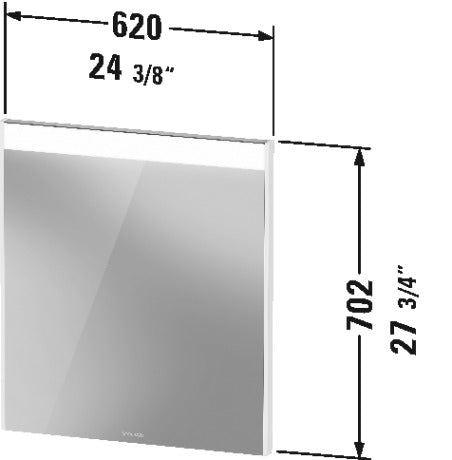 white lighting mirror