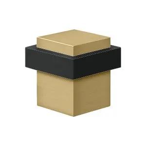 Deltana Square Universal Floor Bumper 1-3/8", Solid Brass by Deltana
