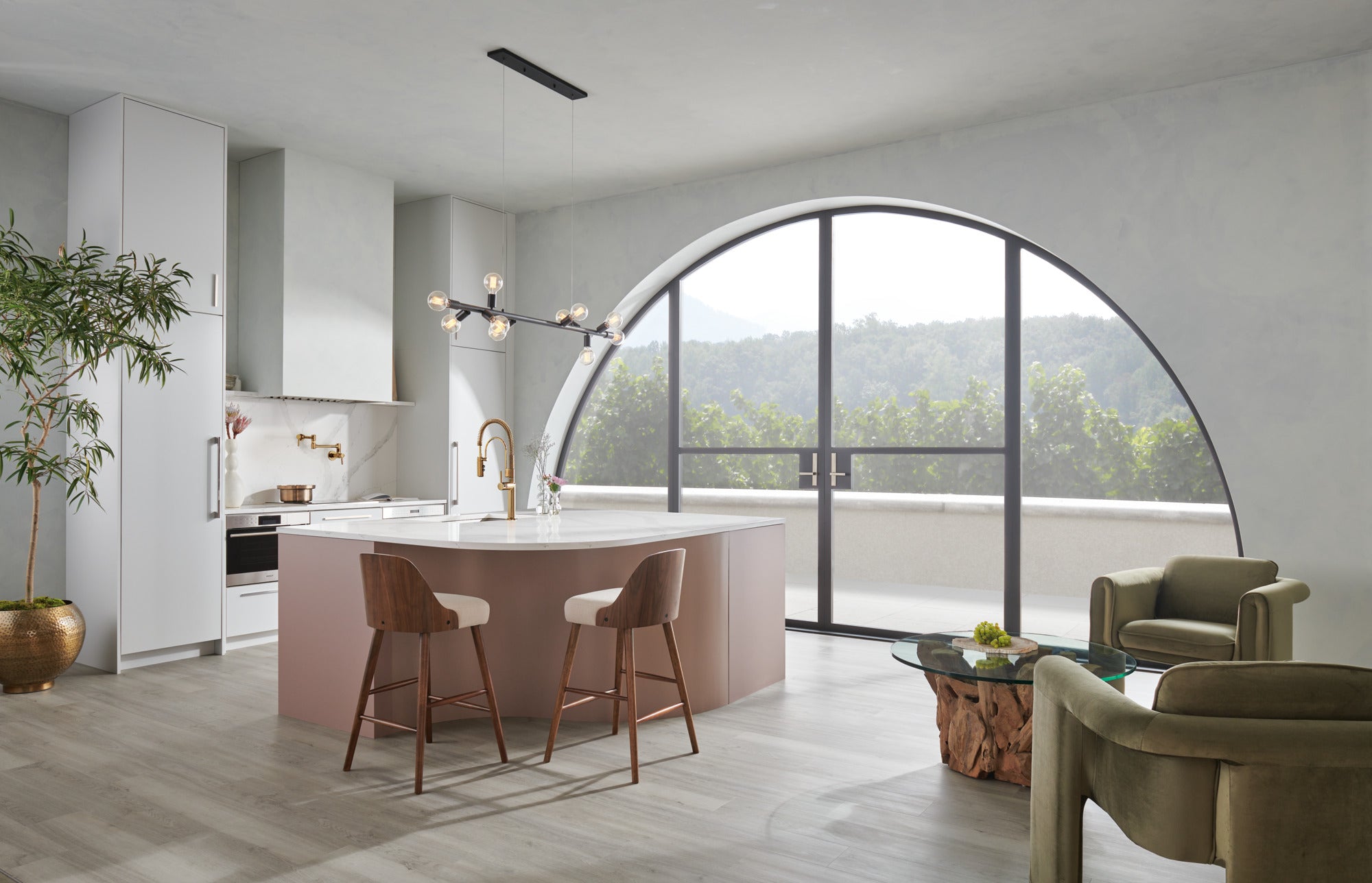 polished gold pot filler