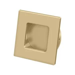 Deltana 2-3/4" x 2-3/4" Square Solid Brass Flush Pull by Deltana