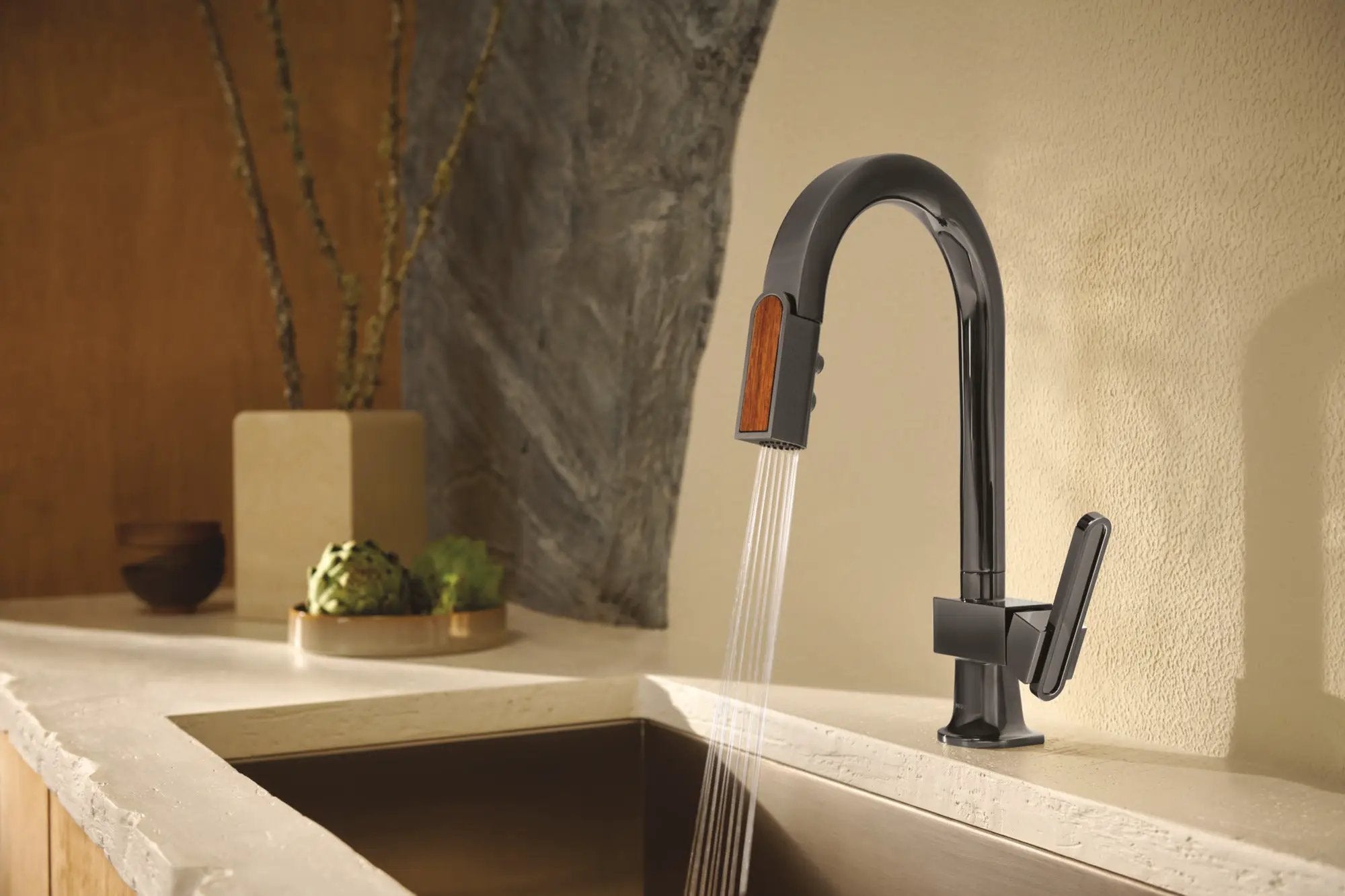 brilliance black onyx kitchen faucet