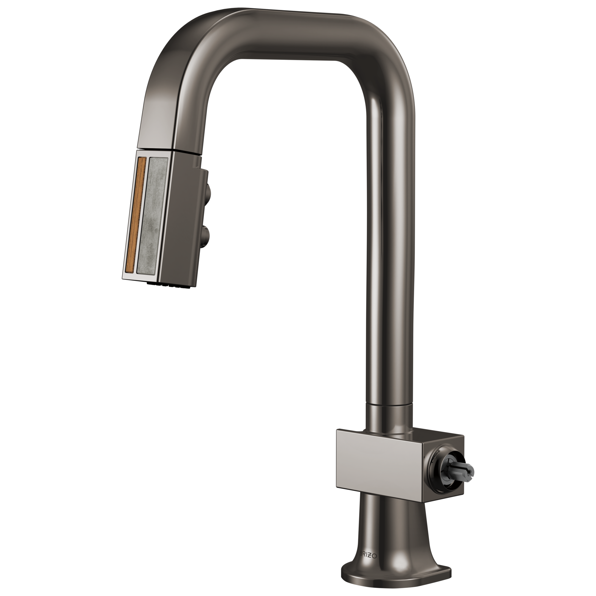 Brizo Frank Lloyd Wright Pull-Down Prep Faucet with Square Spout and Wood/Concrete Wand - Less Handle by Brizo