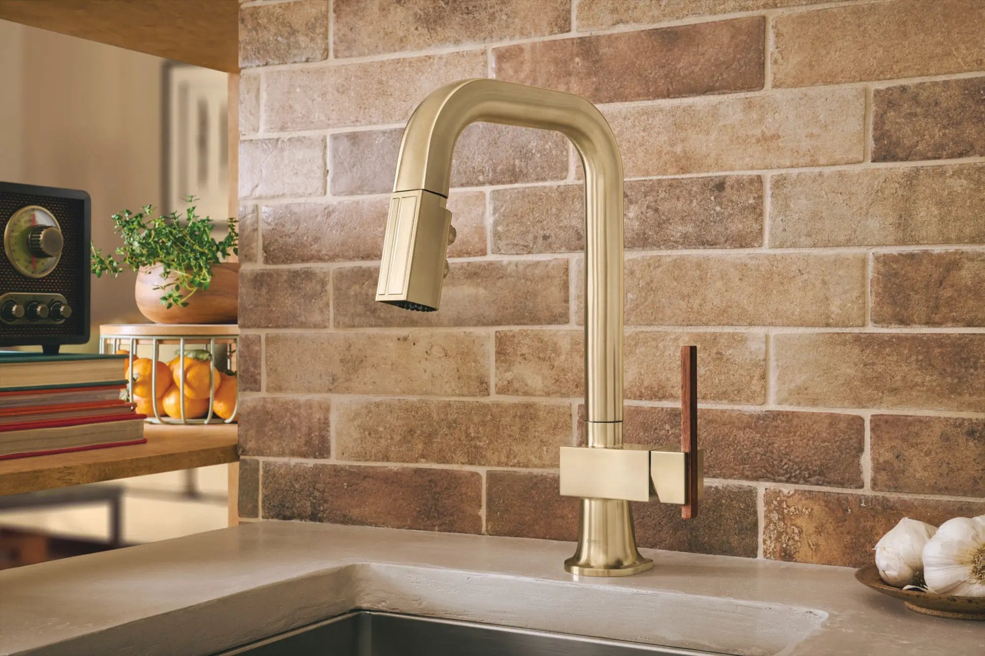luxe gold kitchen faucet