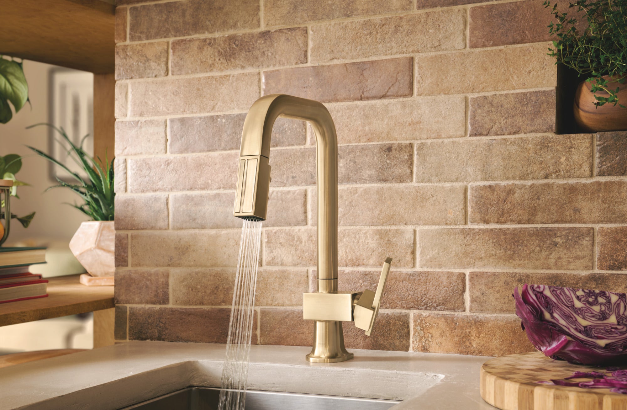 luxe gold kitchen faucet