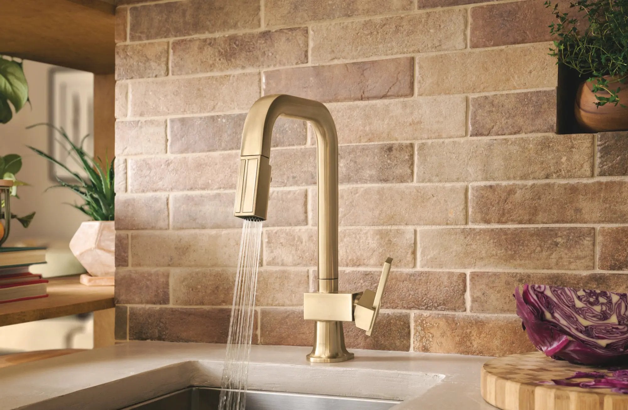 luxe gold kitchen faucet