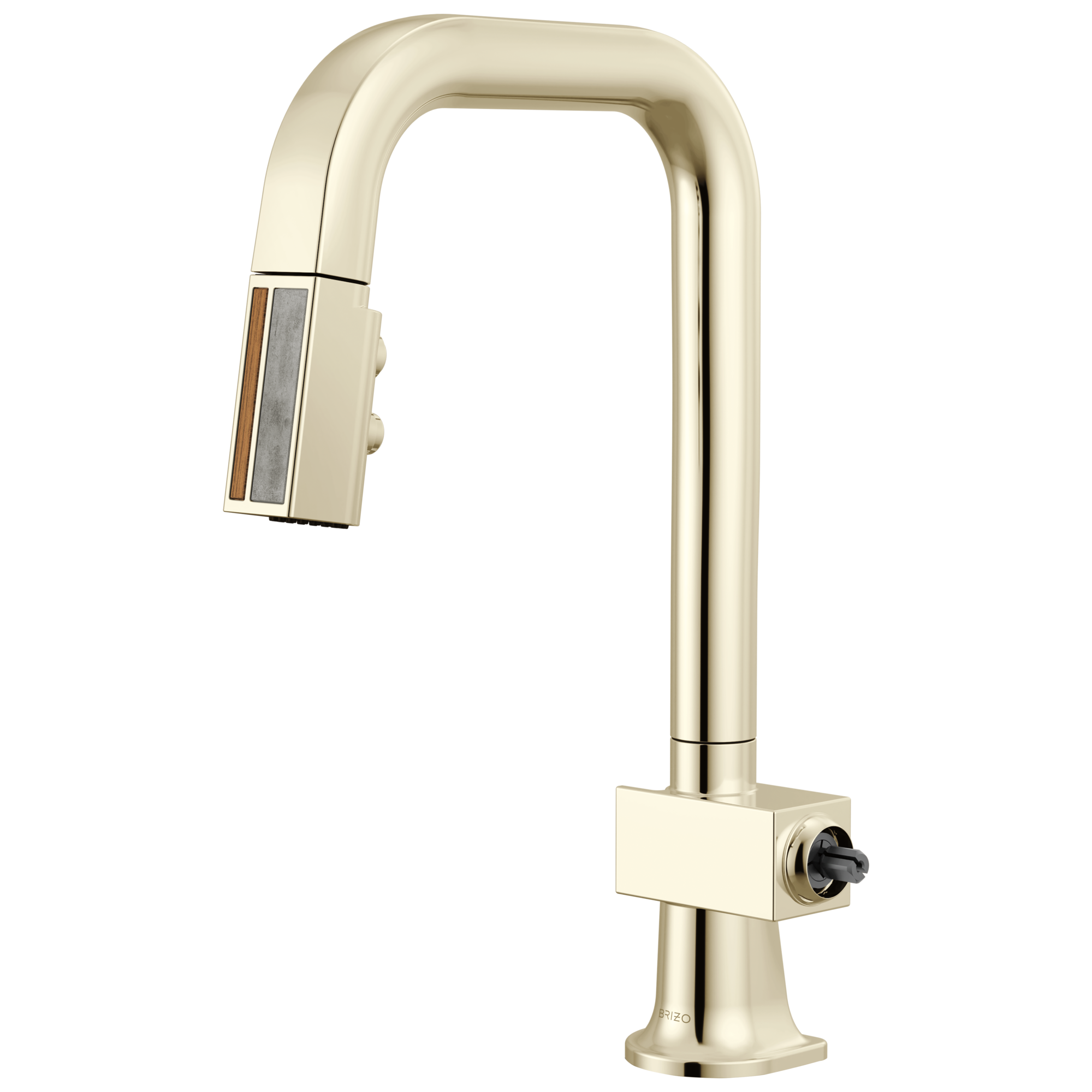 Brizo Frank Lloyd Wright Pull-Down Prep Faucet with Square Spout and Wood/Concrete Wand - Less Handle by Brizo