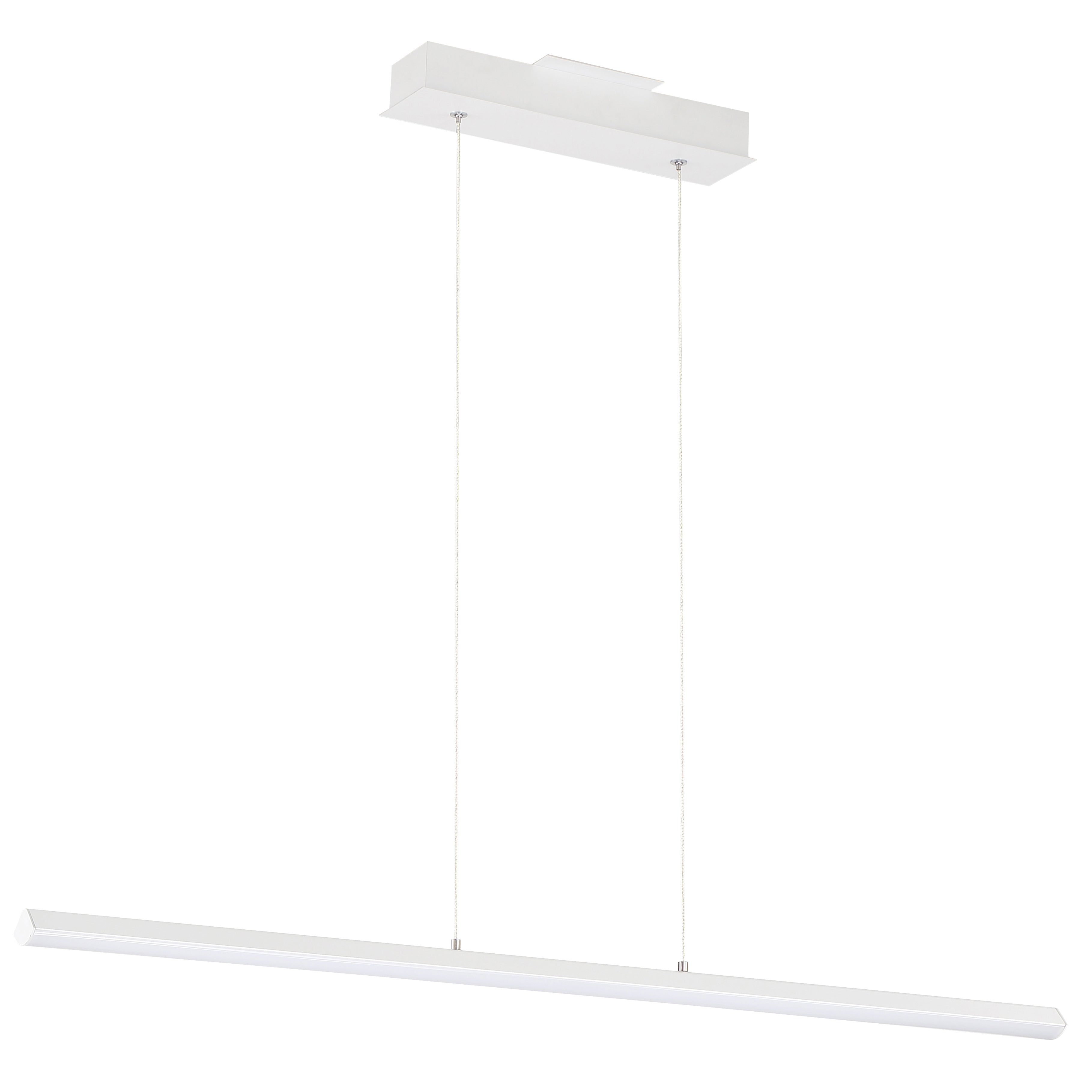 matte white led linear pendant