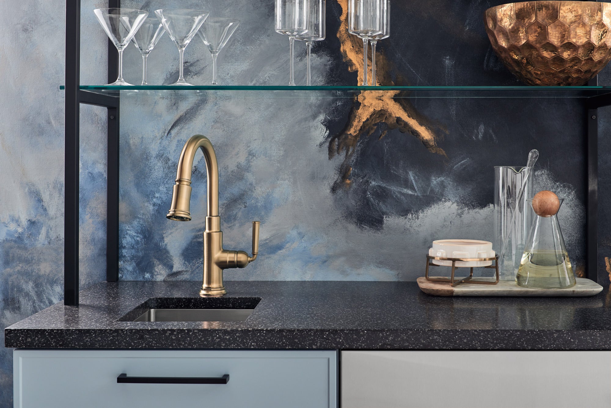 luxe gold prep faucet