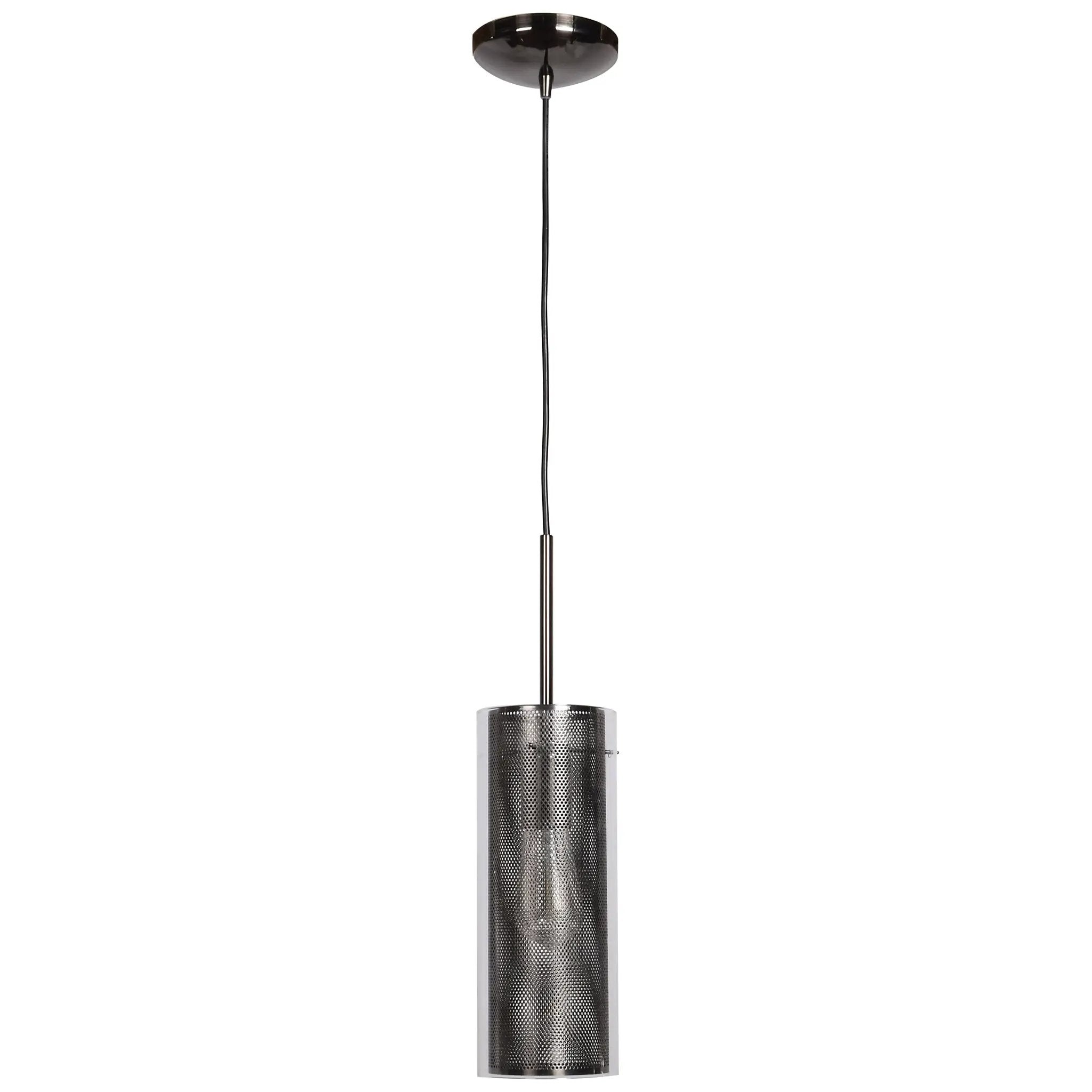 black pendant chrome led pendant