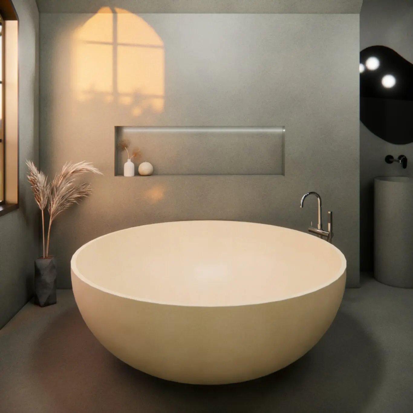 Balux Kopa 65 Concrete Freestanding Bathtub by Balux
