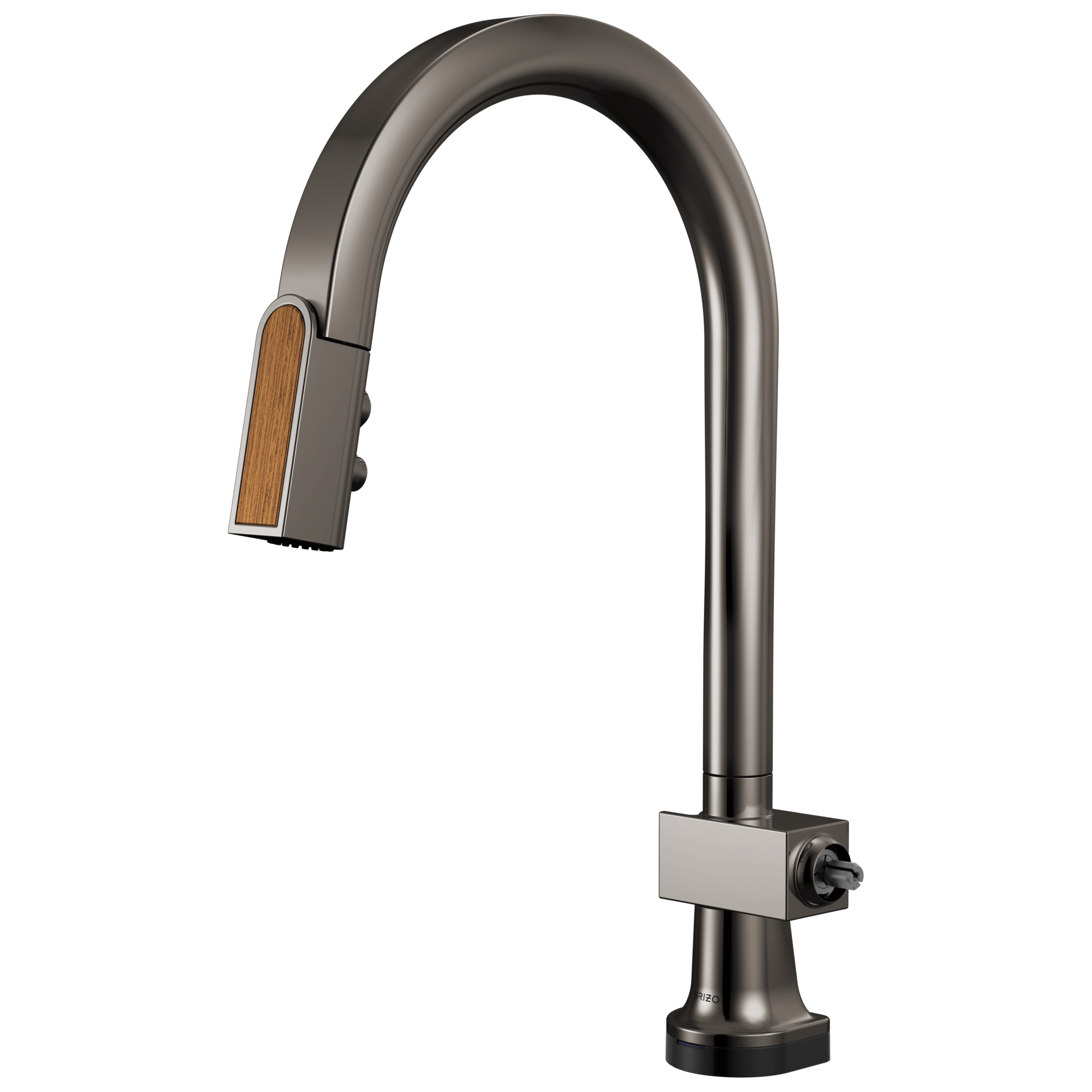 Brizo Frank Lloyd Wright SmartTouch Pull-Down Kitchen Faucet with Arc Spout and Wood Wand - Less Handle