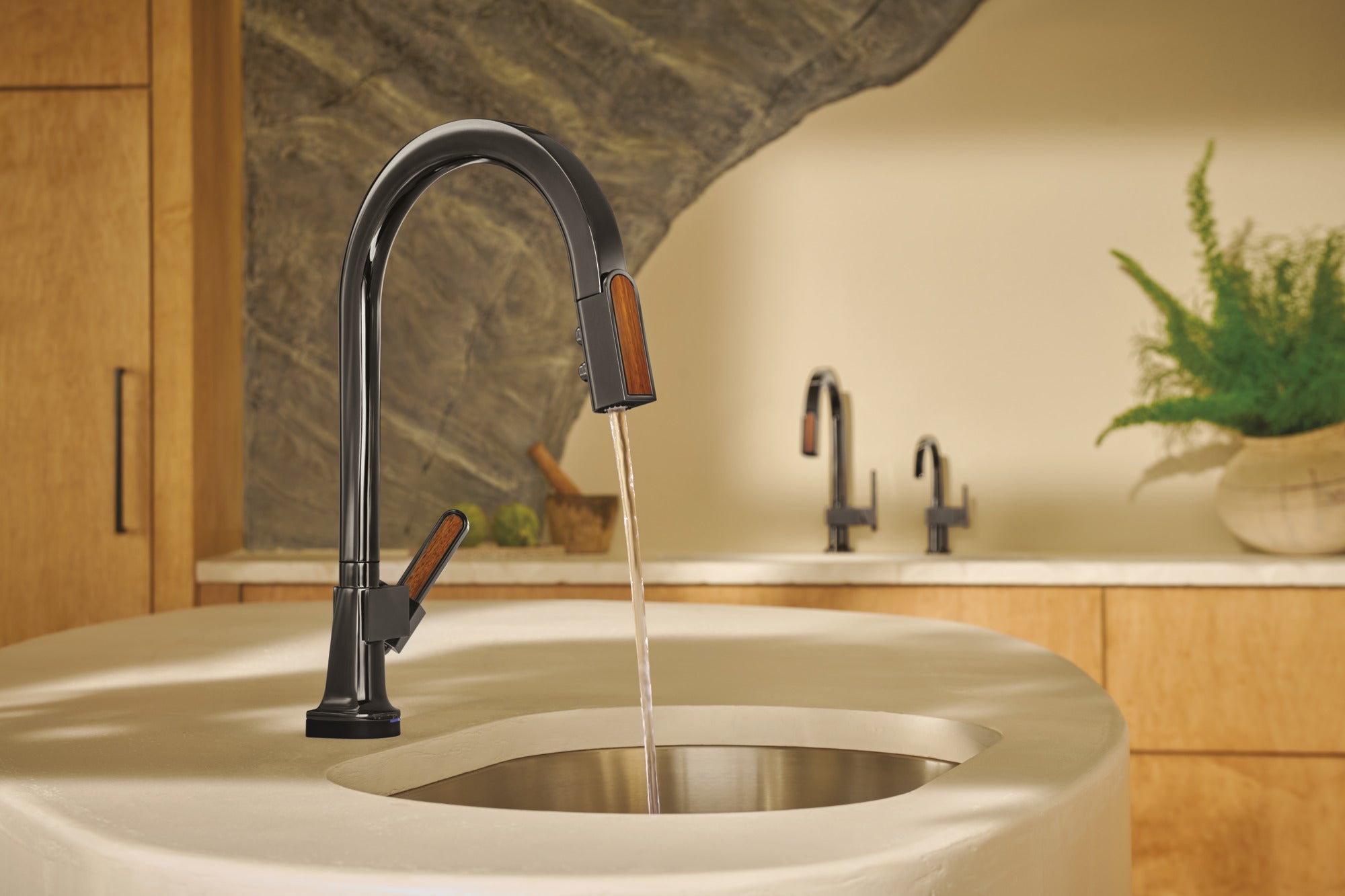 brilliance black onyx kitchen faucet