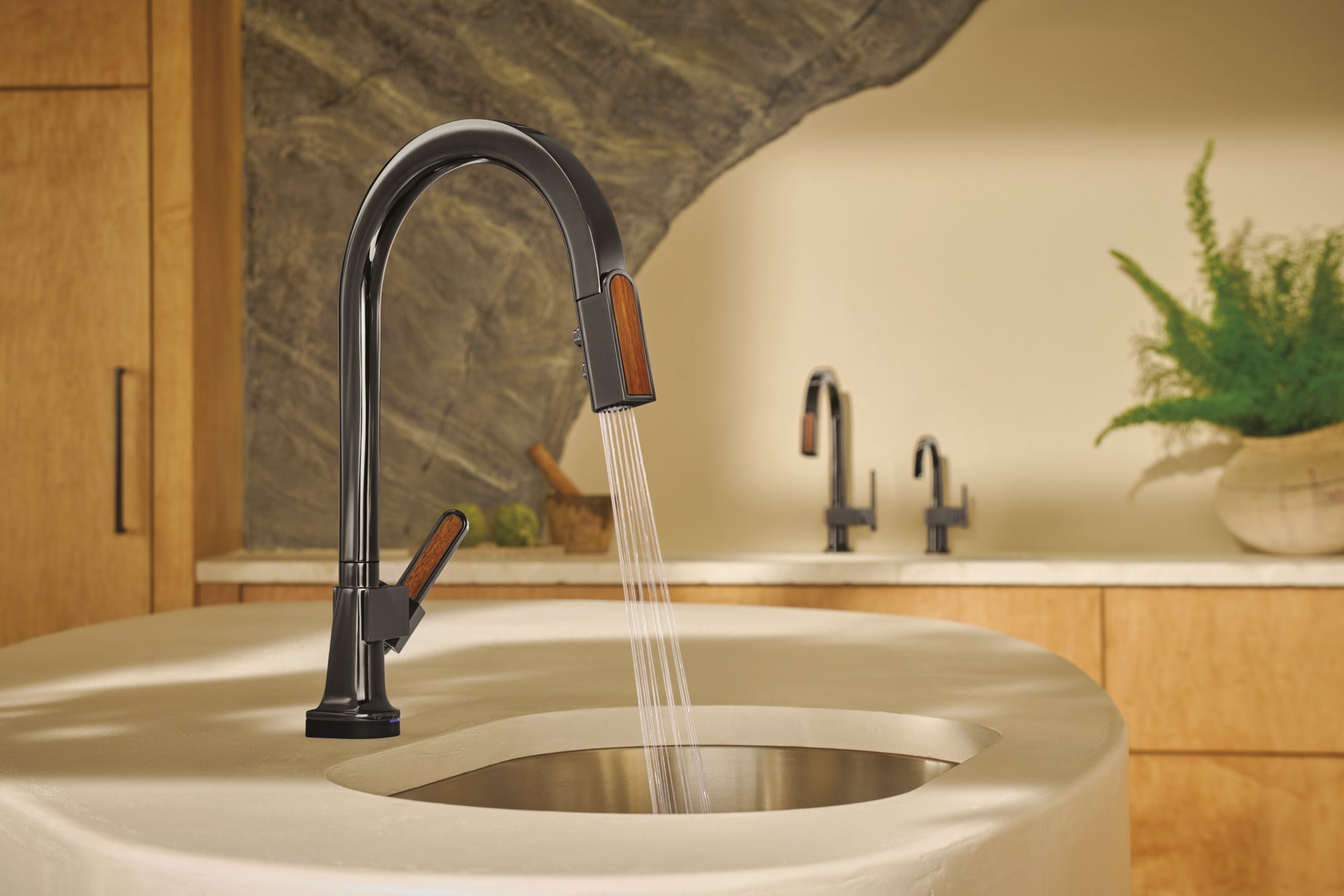 brilliance black onyx kitchen faucet