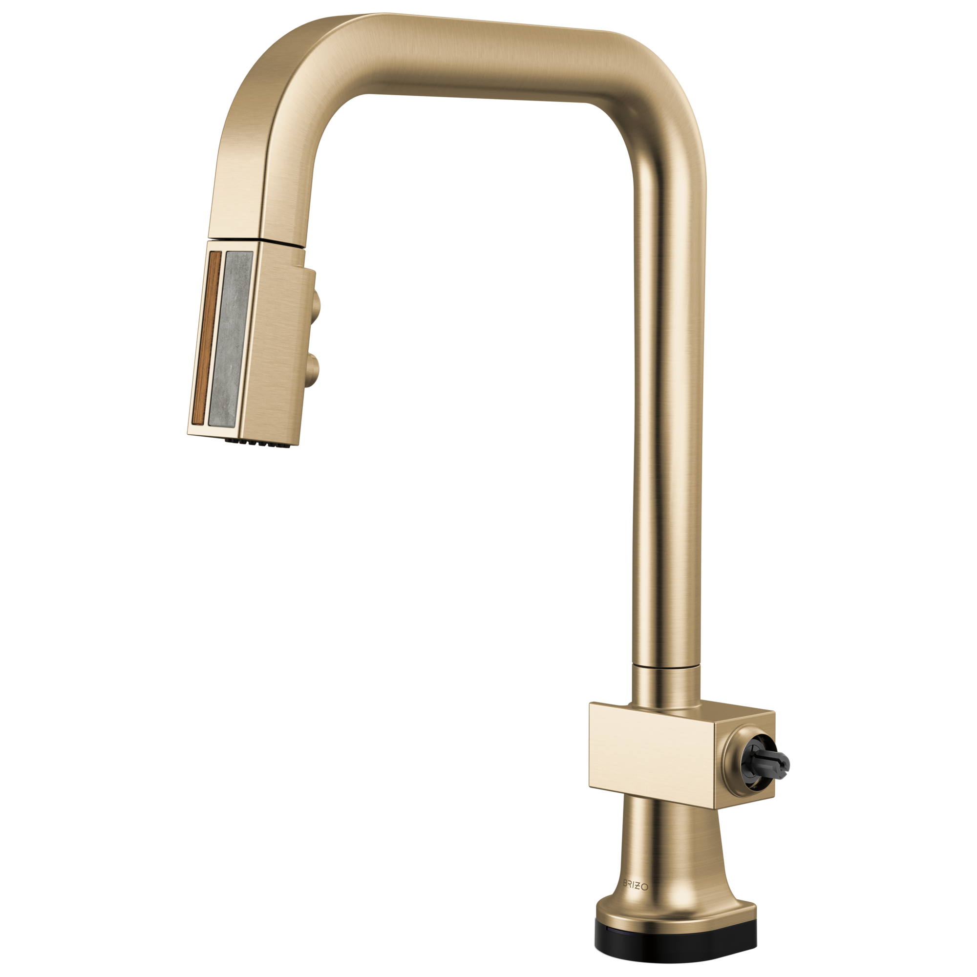 Brizo Frank Lloyd Wright SmartTouch Pull-Down Kitchen Faucet with Square Spout and Wood/Concrete Wand - Less Handle by Brizo
