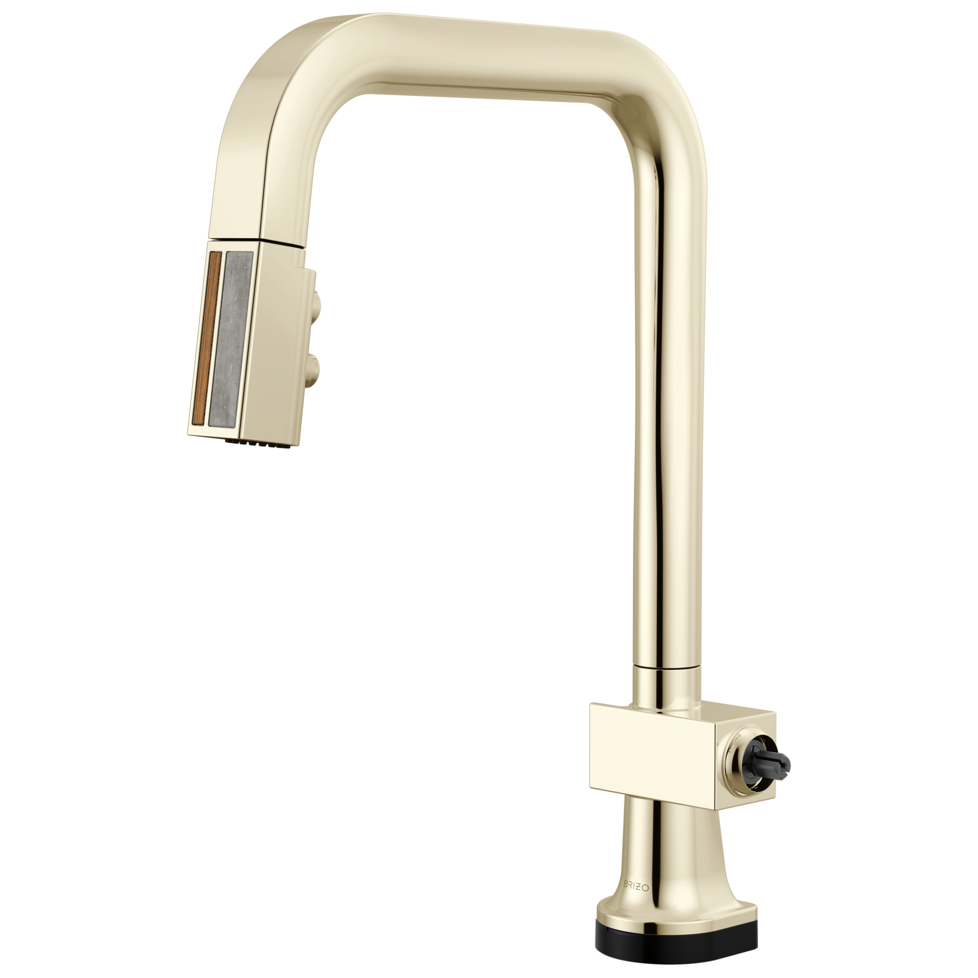 Brizo Frank Lloyd Wright SmartTouch Pull-Down Kitchen Faucet with Square Spout and Wood/Concrete Wand - Less Handle by Brizo