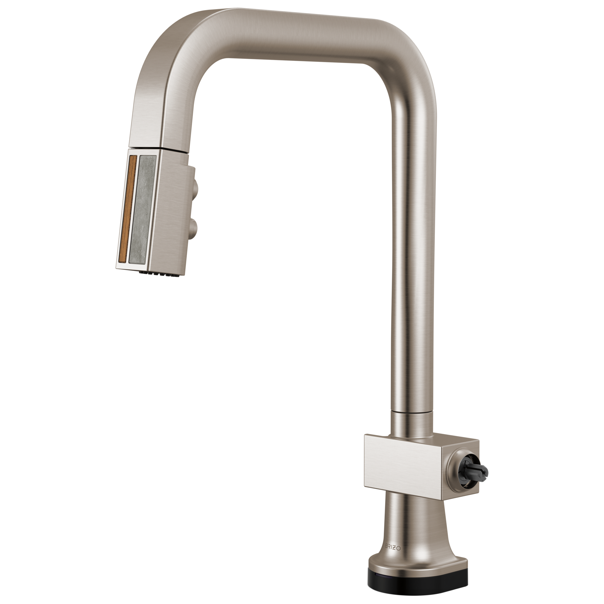 Brizo Frank Lloyd Wright SmartTouch Pull-Down Kitchen Faucet with Square Spout and Wood/Concrete Wand - Less Handle by Brizo