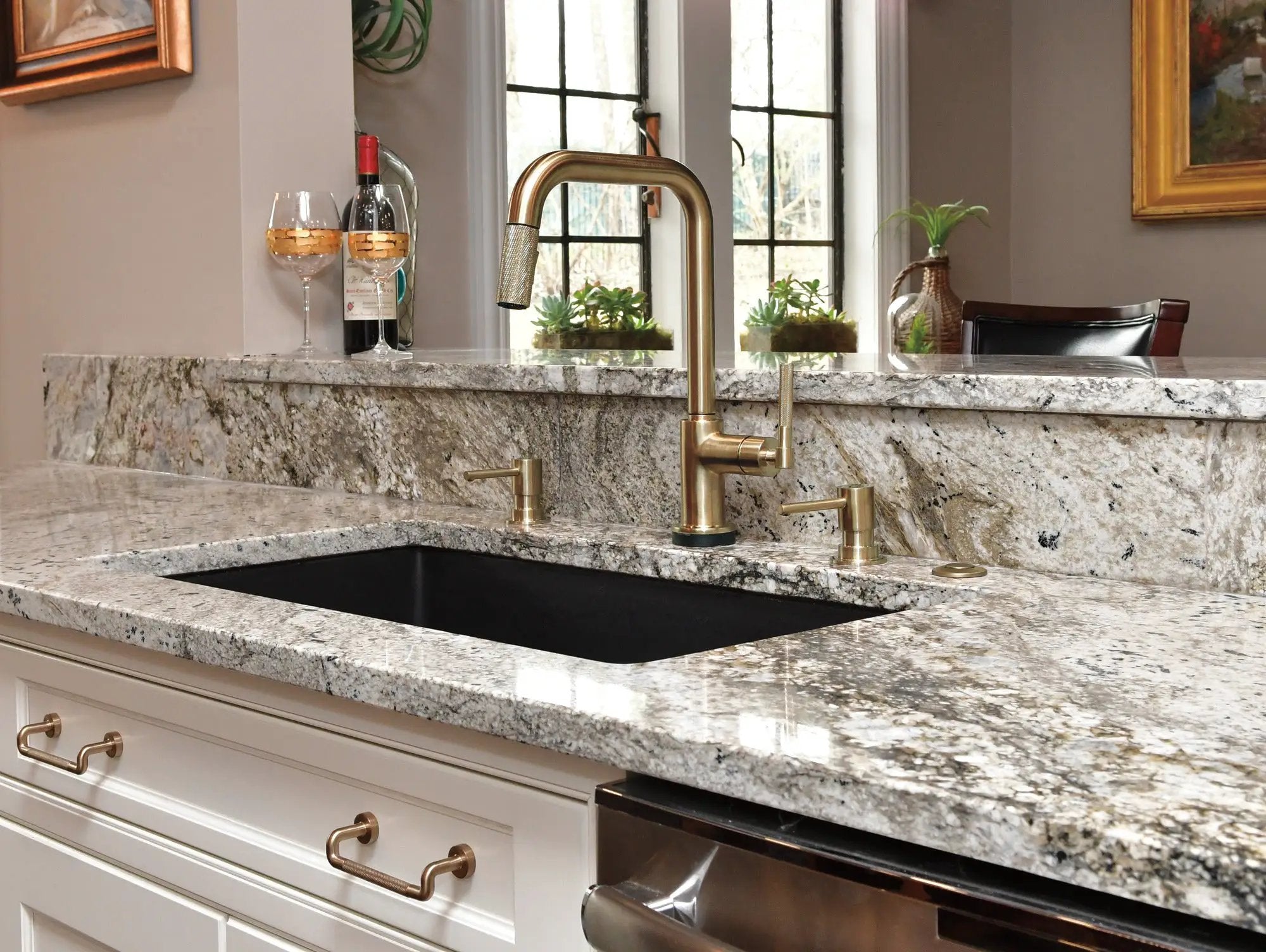 luxe gold kitchen faucet