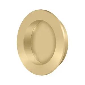 Deltana 2-3/8" Round Solid Brass Flush Pull by Deltana
