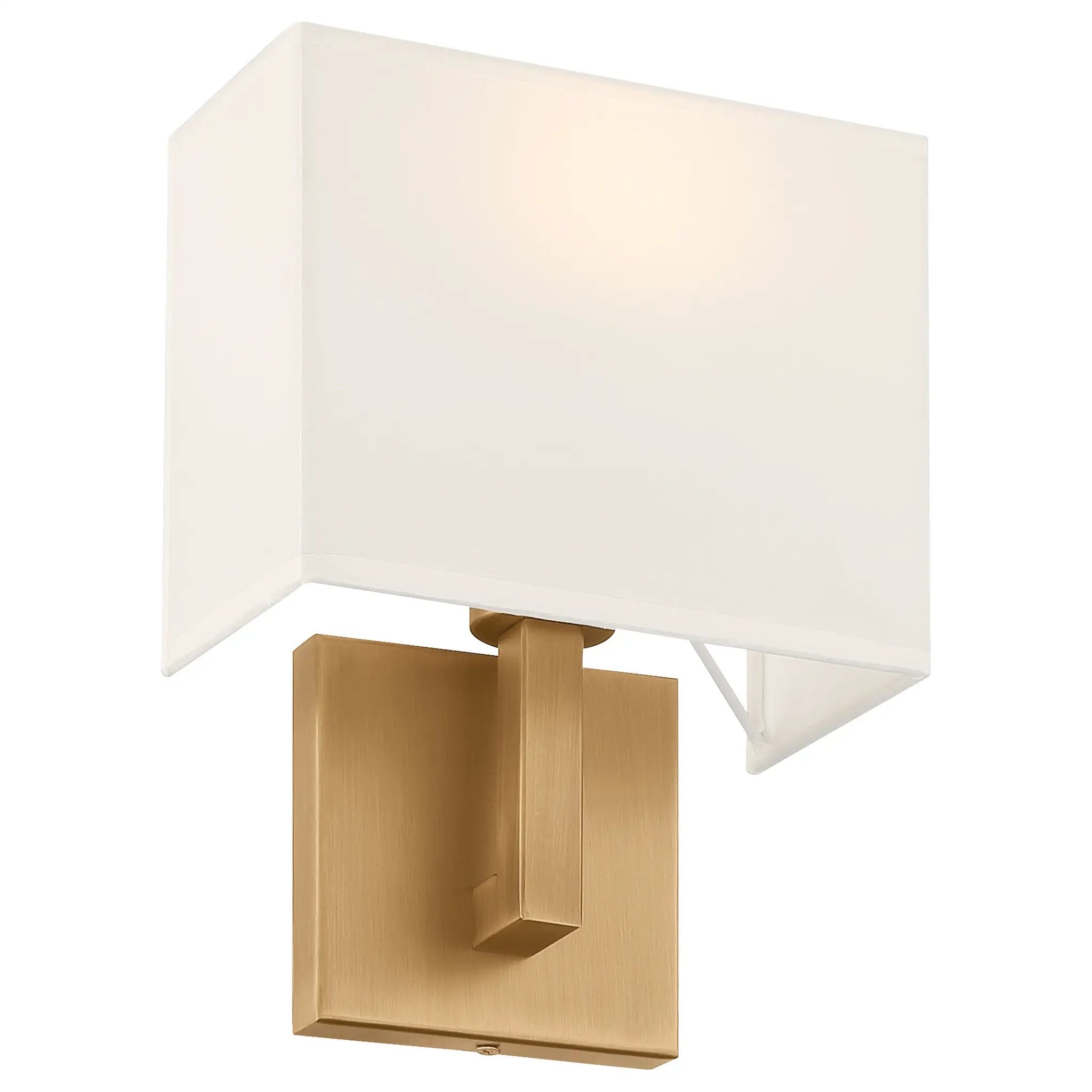 antique brushed brass 1 light led wall sconce
