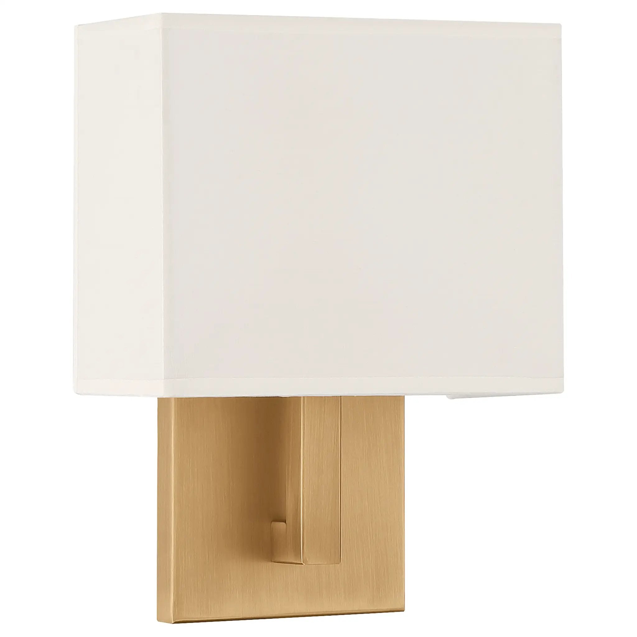 antique brushed brass 1 light led wall sconce