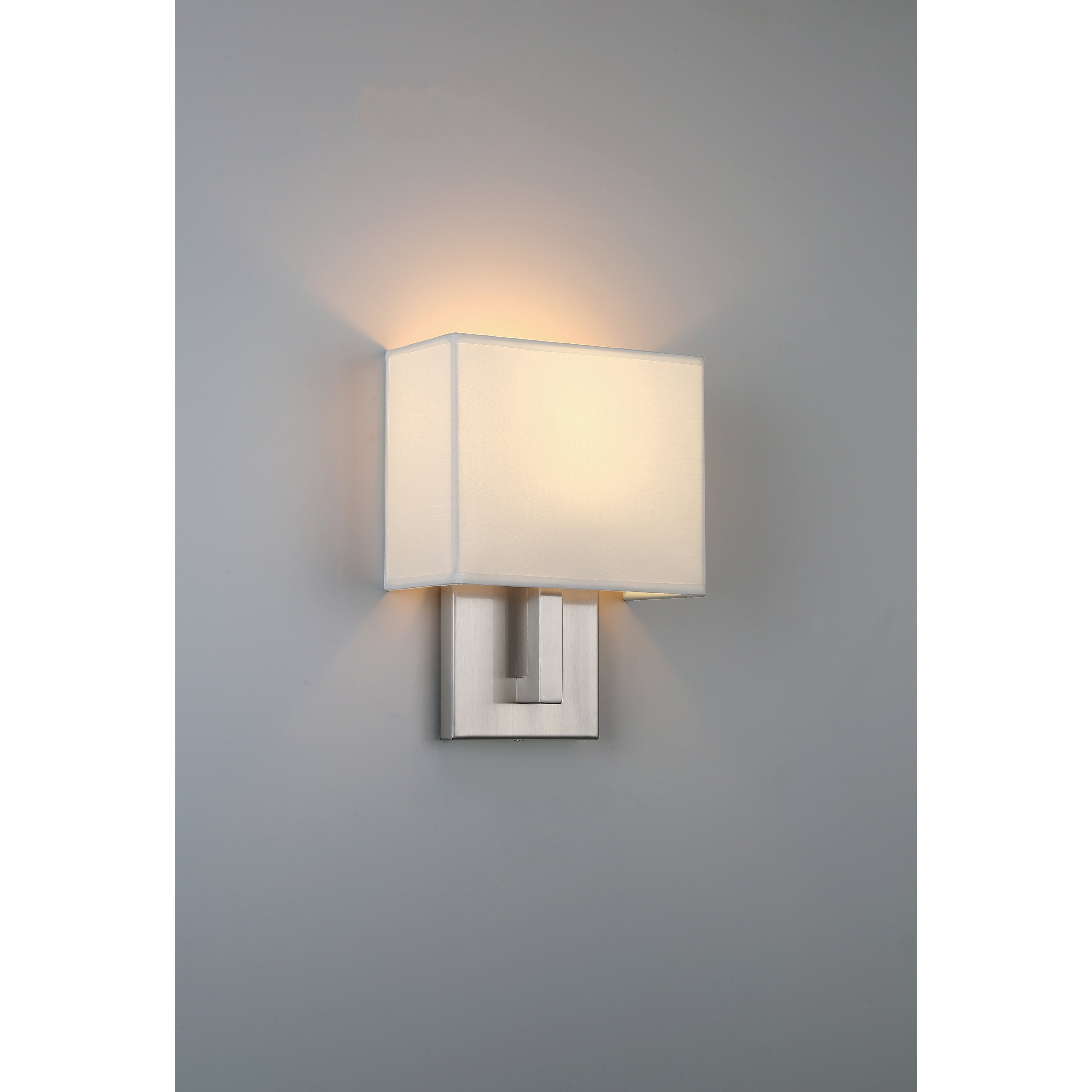 brushed steel 1 light led wall sconce
