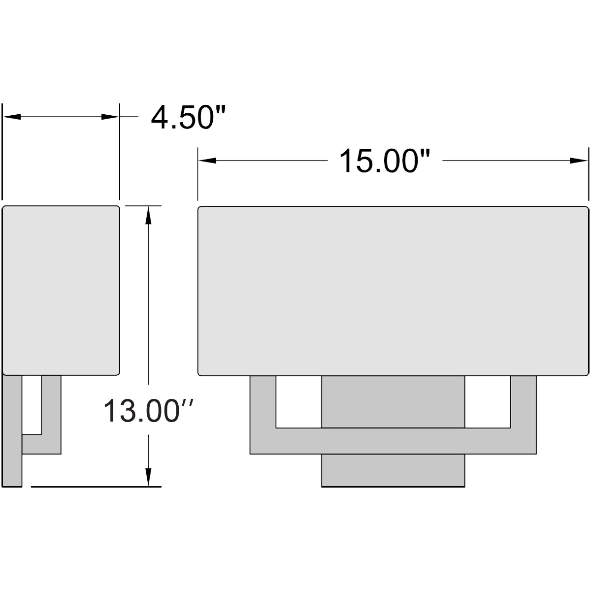 antique brushed brass 2 light led wall sconce