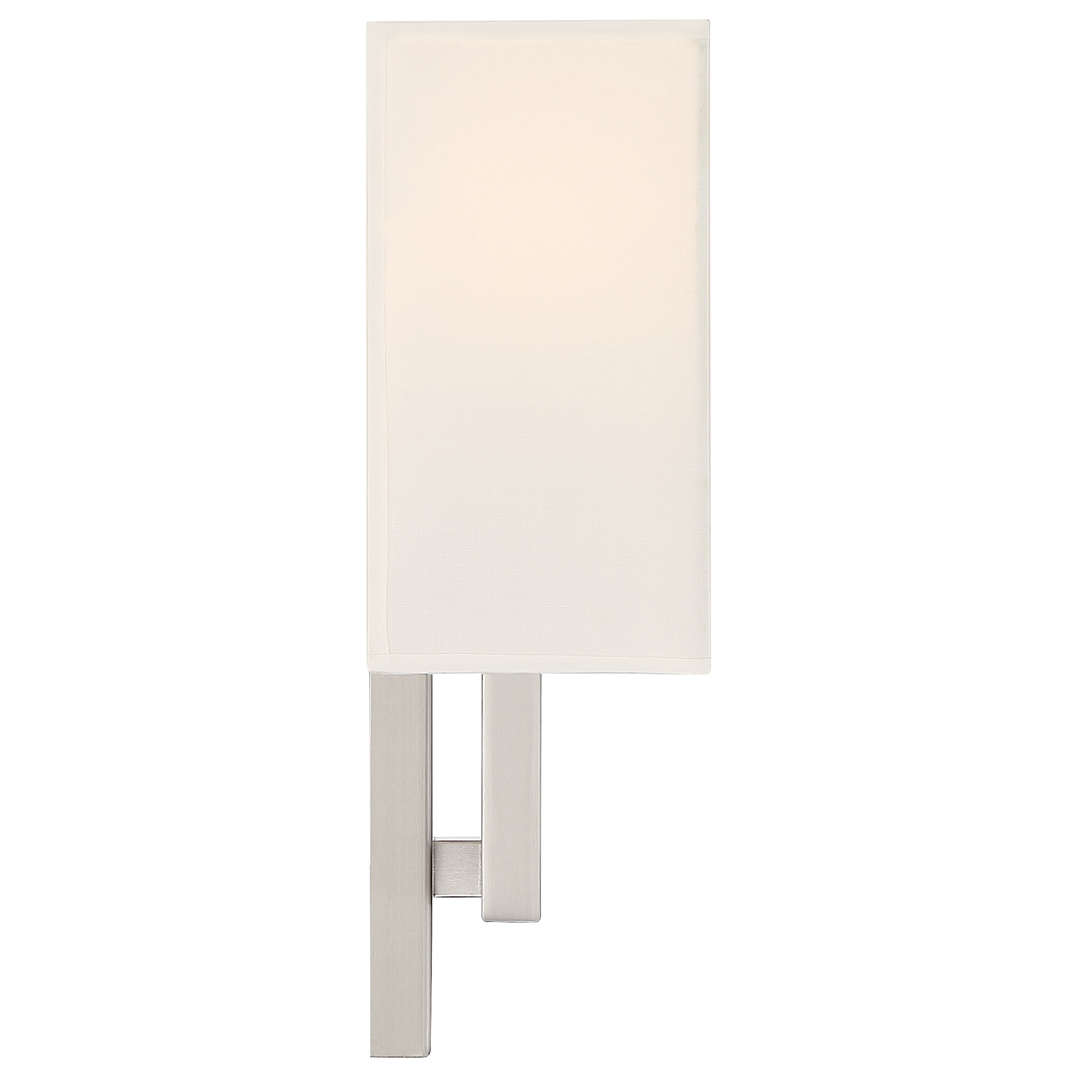brushed steel 2 light led wall sconce