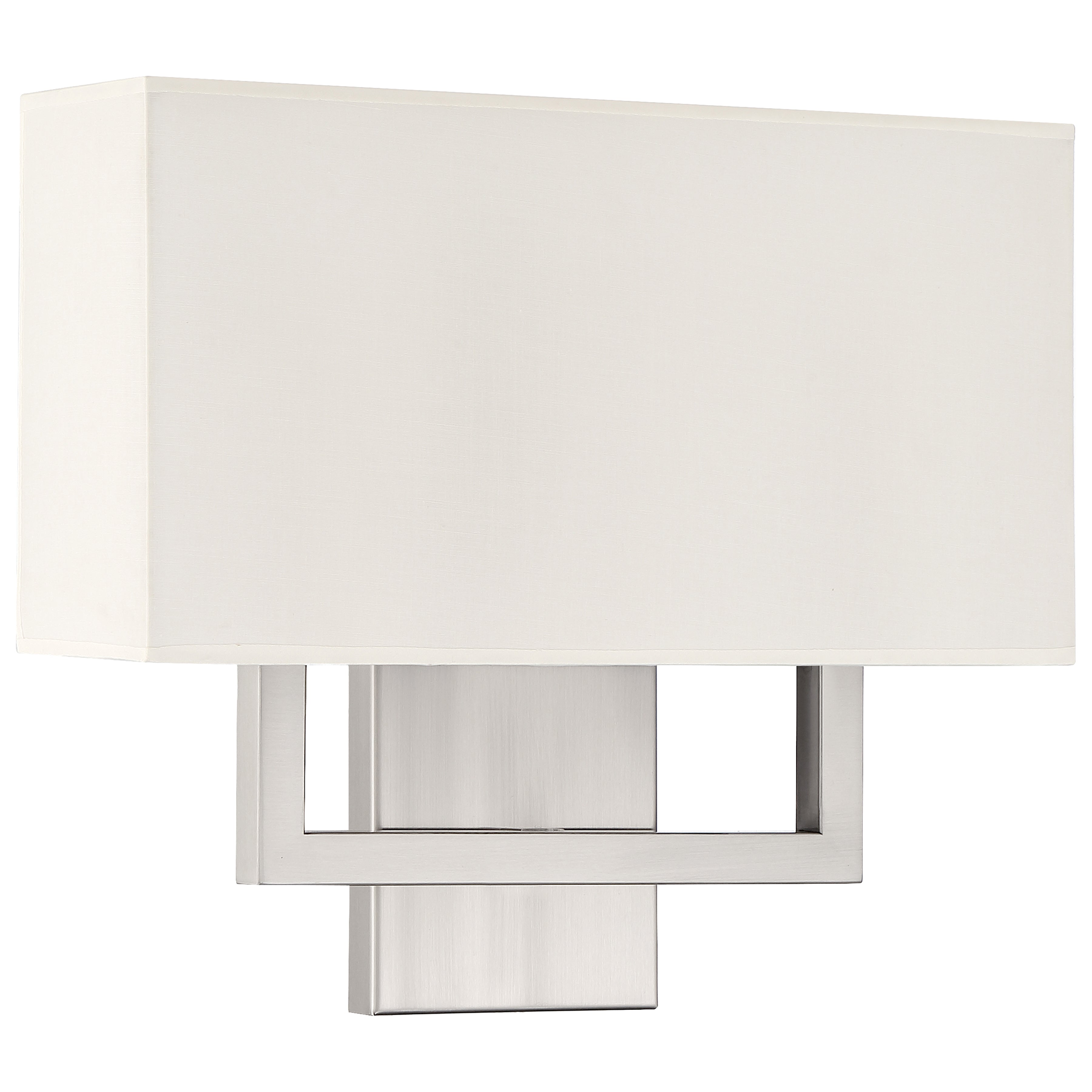 brushed steel 2 light led wall sconce