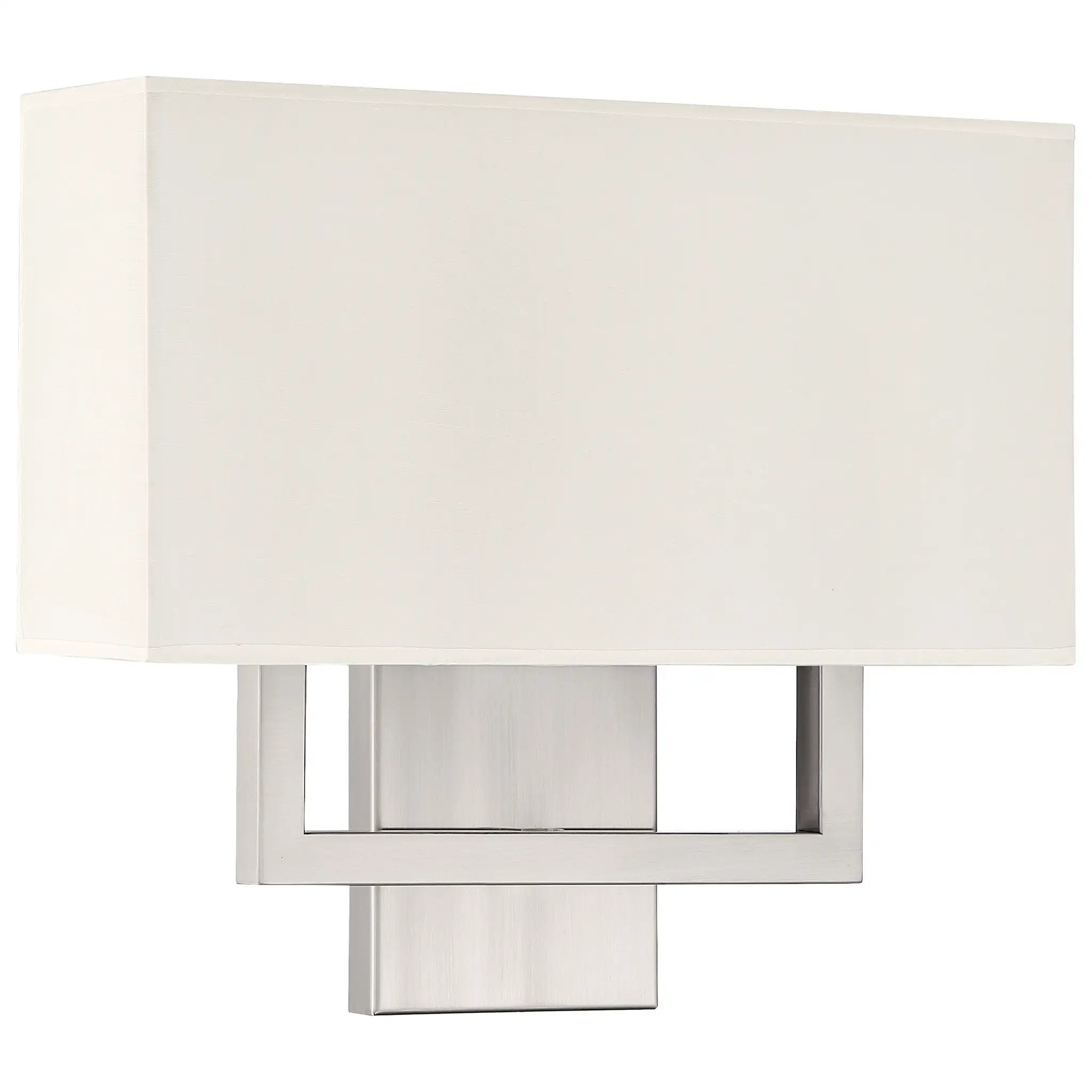 brushed steel 2 light led wall sconce