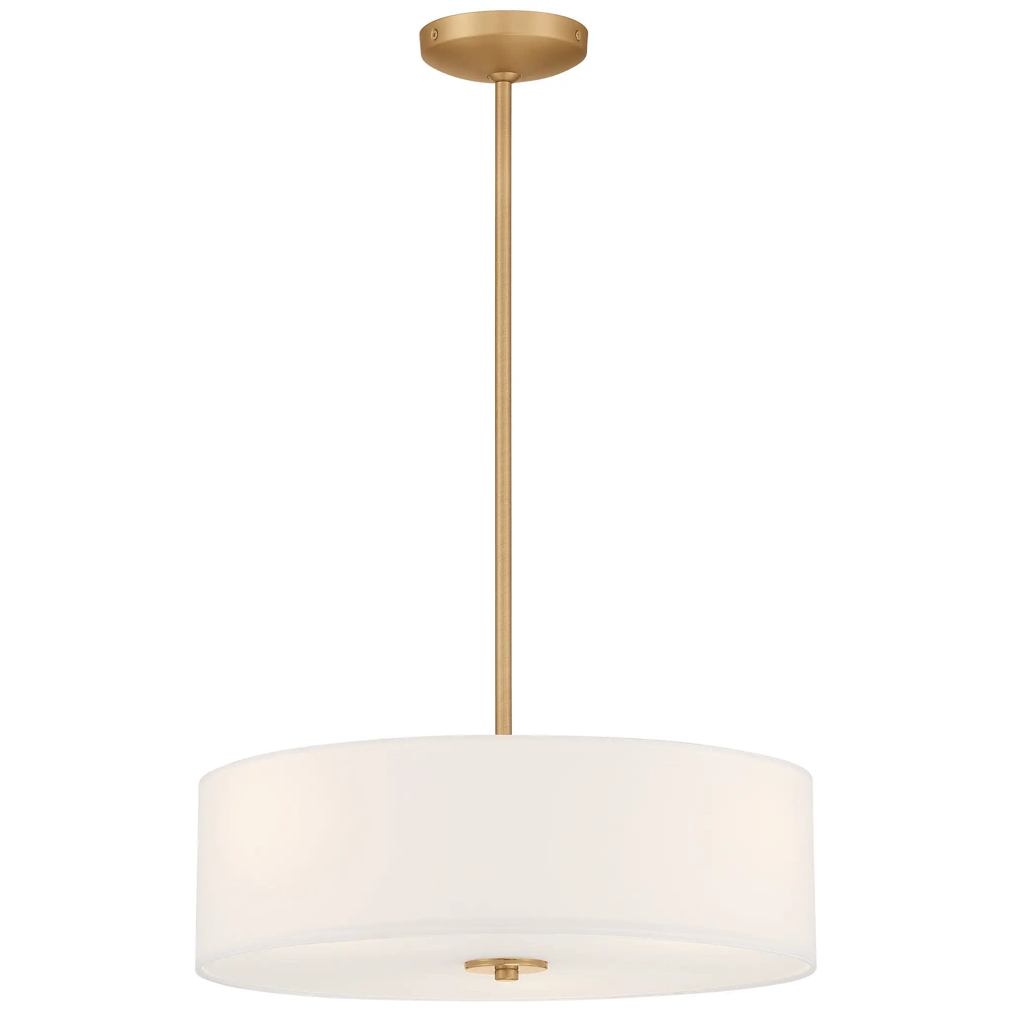 antique brushed brass led pendant