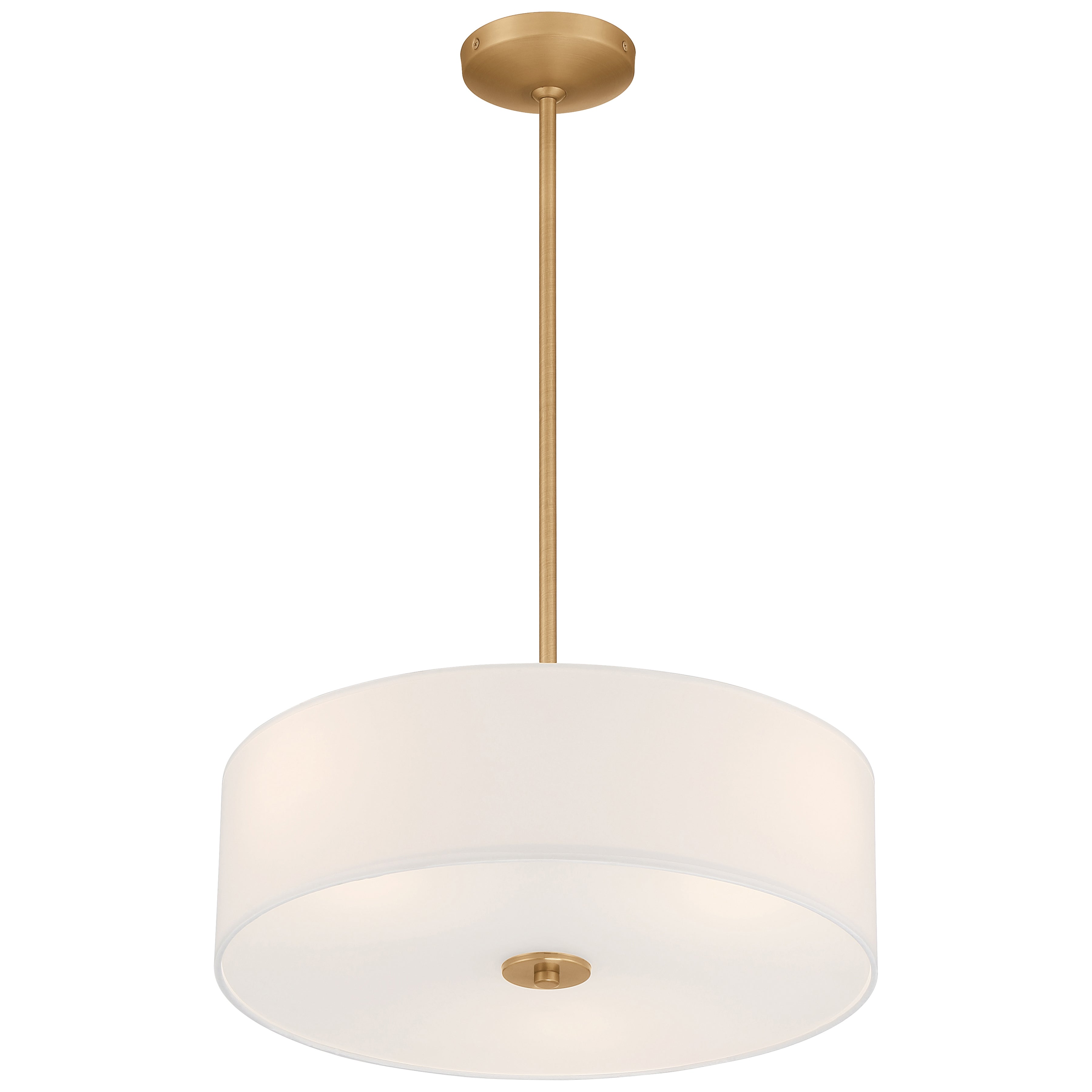 antique brushed brass led pendant