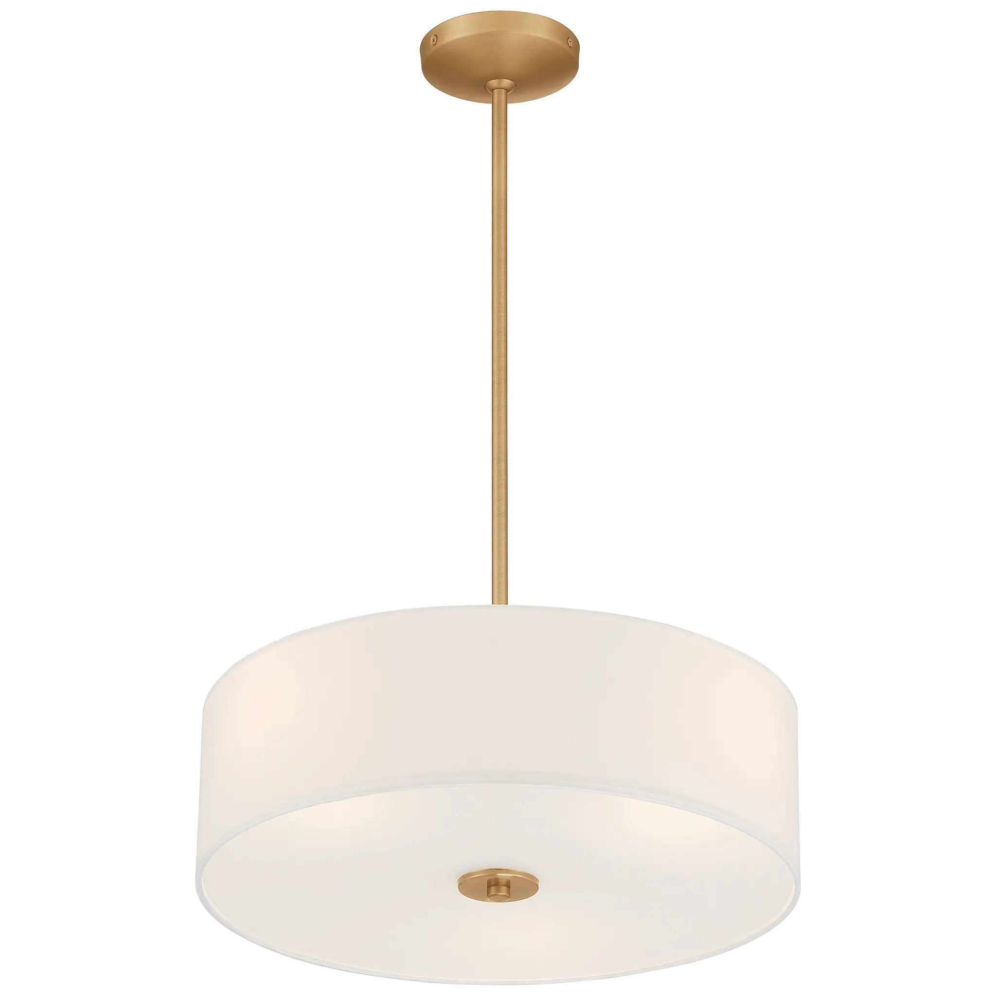antique brushed brass led pendant