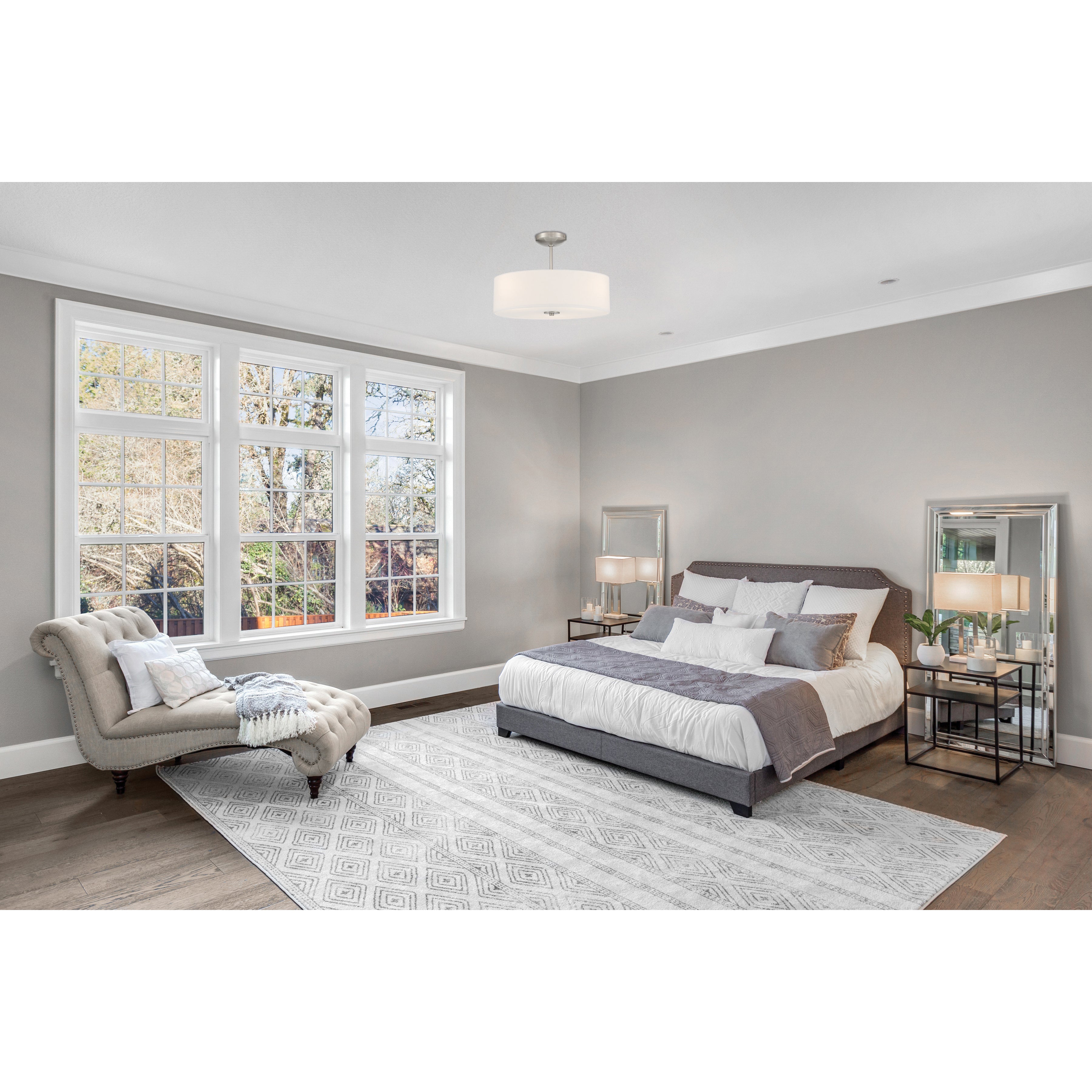 brushed steel led pendant