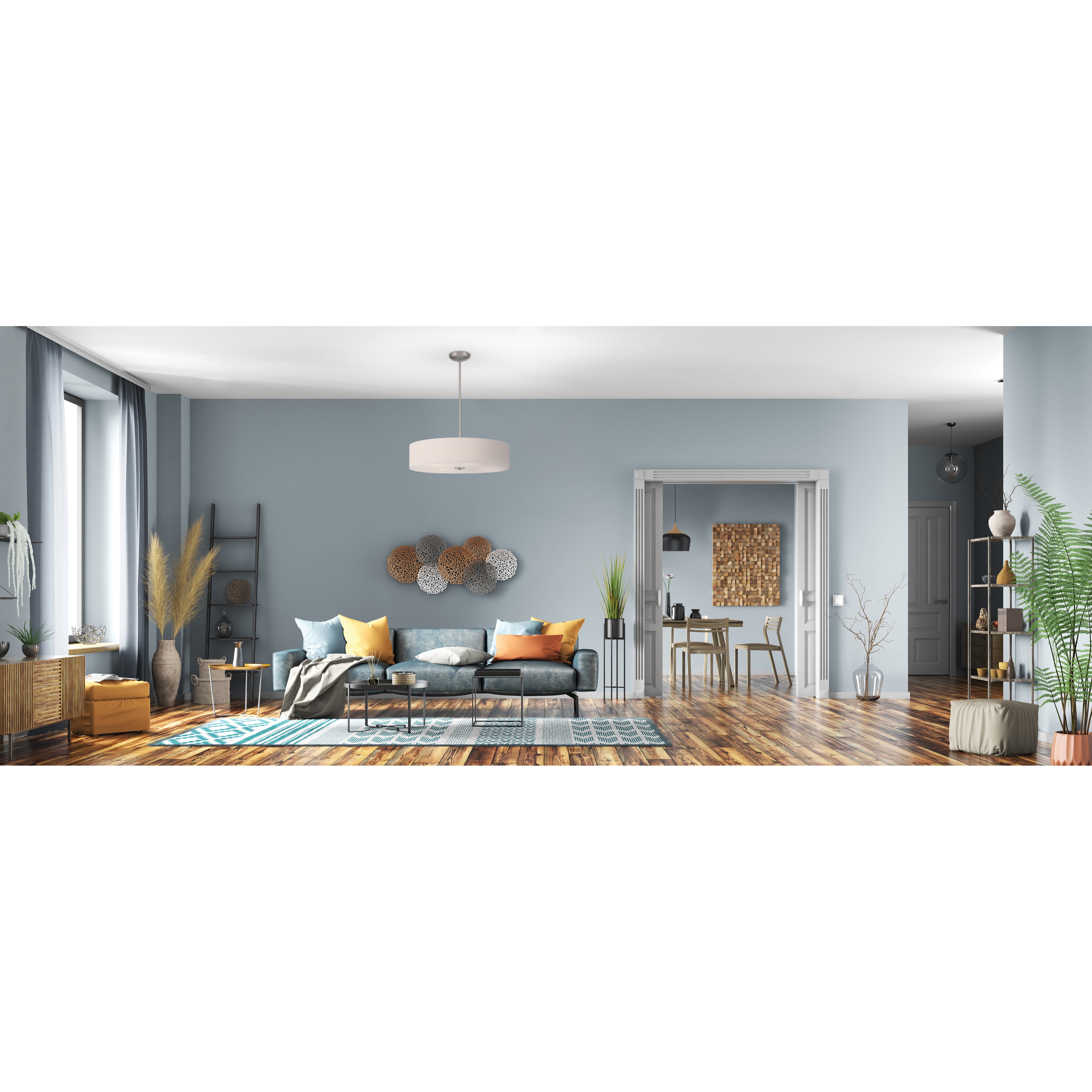 brushed steel led pendant