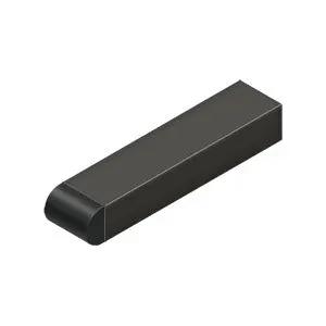 Deltana 4" Solid Brass Contemporary Half-Cylinder Tip Baseboard Bumper by Deltana