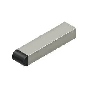 Deltana 4" Solid Brass Contemporary Half-Cylinder Tip Baseboard Bumper by Deltana