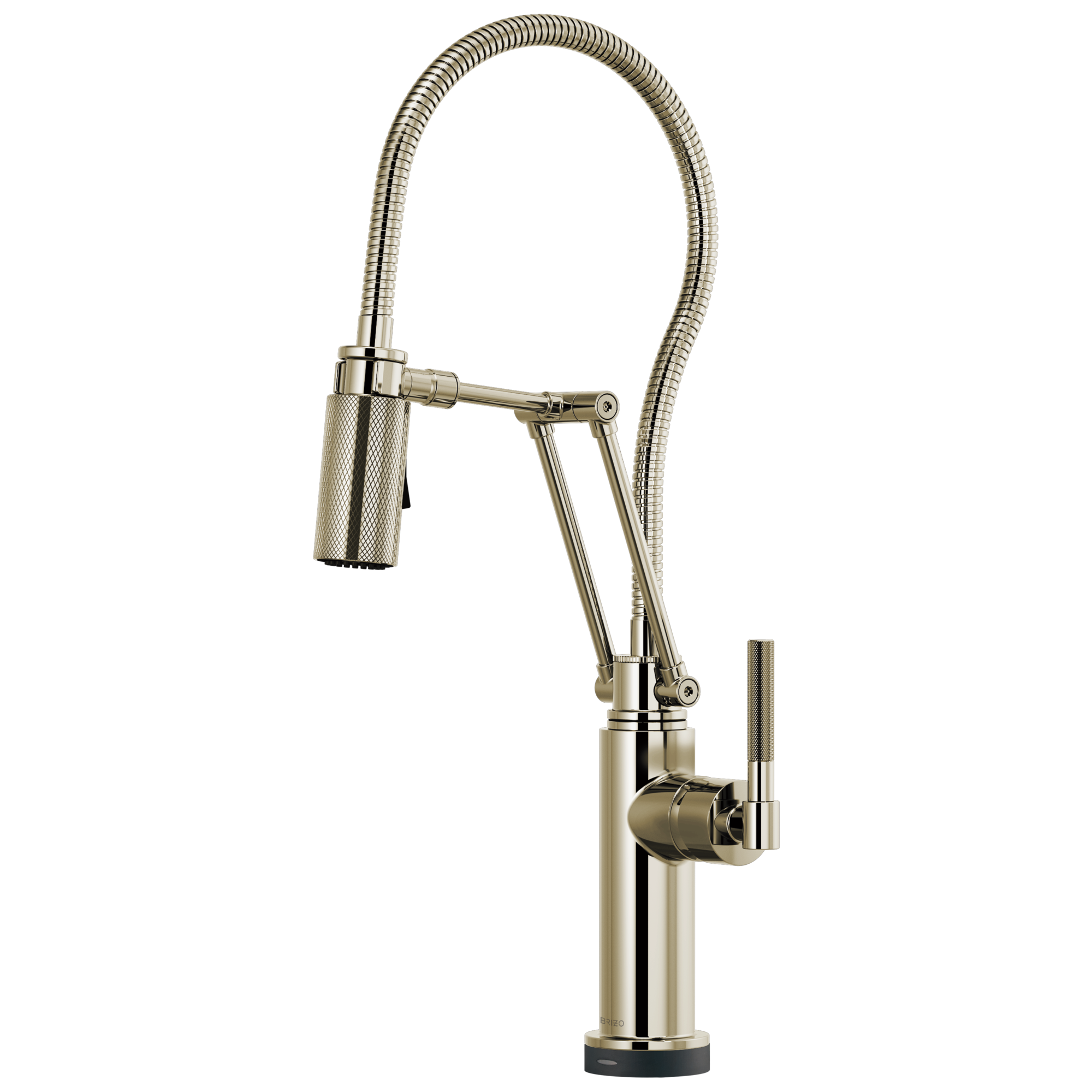 polished nickel kitchen faucet