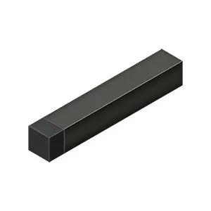 Deltana 4" Solid Brass Modern Square Baseboard Bumper by Deltana