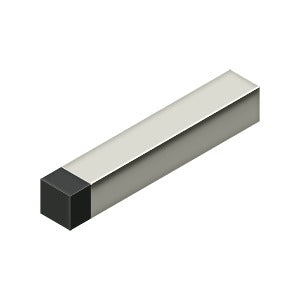 Deltana 4" Solid Brass Modern Square Baseboard Bumper