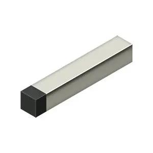 Deltana 4" Solid Brass Modern Square Baseboard Bumper by Deltana