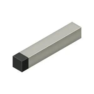 Deltana 4" Solid Brass Modern Square Baseboard Bumper by Deltana