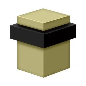 Deltana Square Universal Floor Bumper 2-1/2", Solid Brass by Deltana