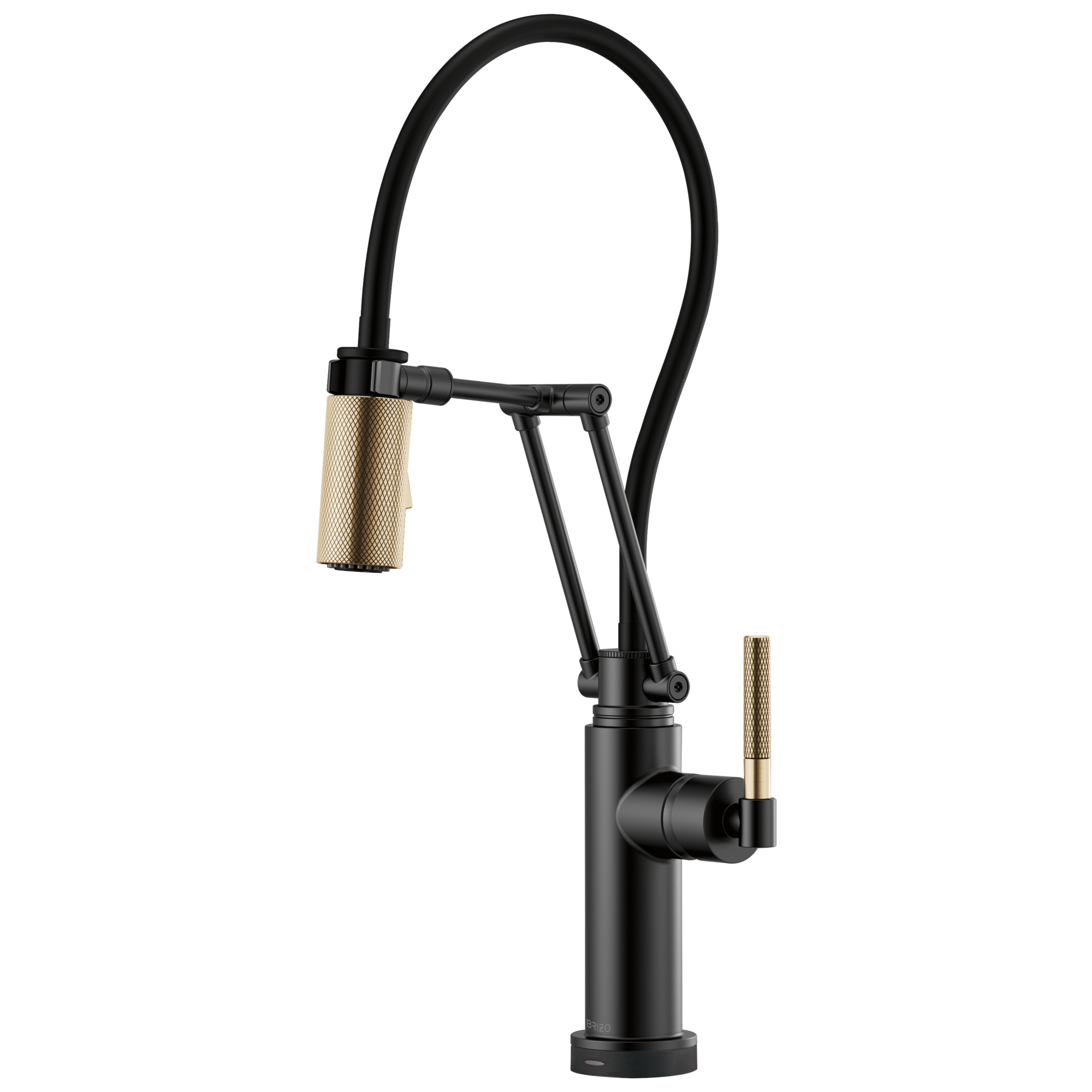 Brizo Litze Smart Touch Articulating Kitchen Faucet with Knurled Handle by Brizo