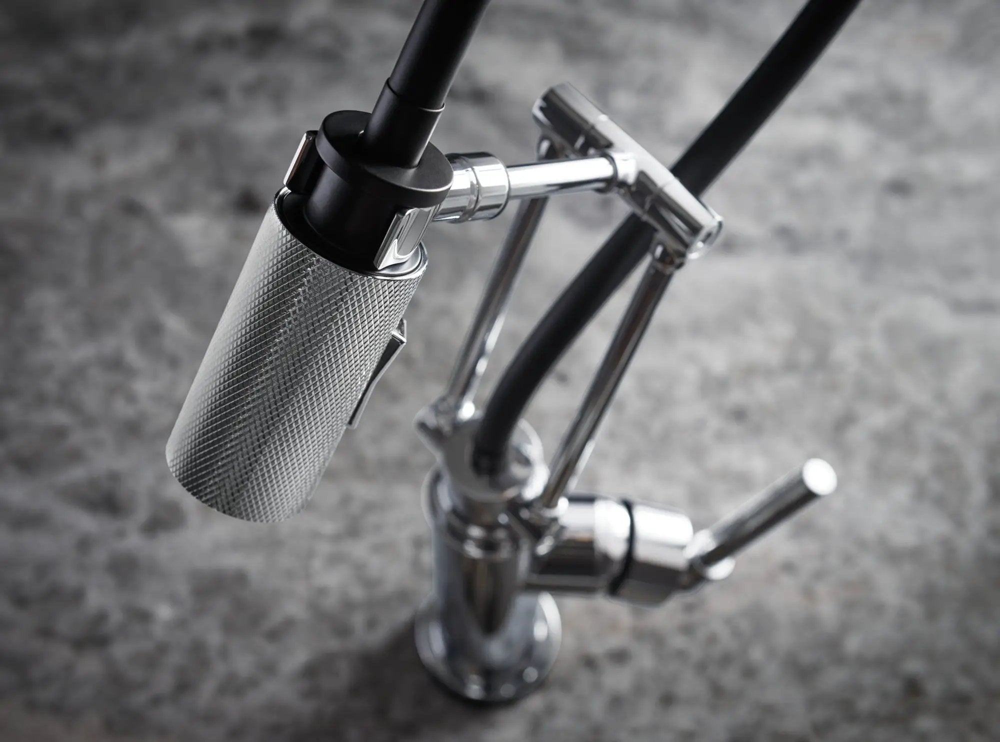 chrome kitchen faucet