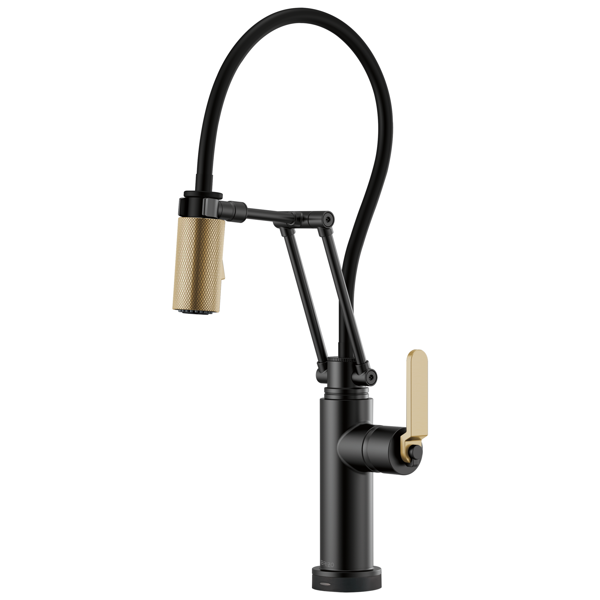 Brizo Litze Smart Touch Articulating Kitchen Faucet with Industrial Handle by Brizo